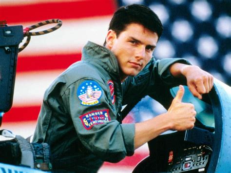 Tom Cruise in a fighter jet