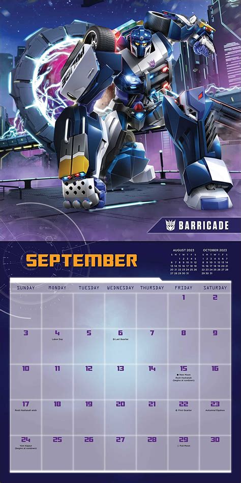 Transformers Calendar for Fans