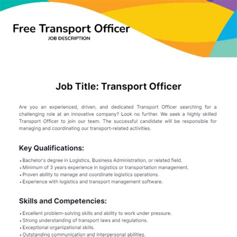 National Guard Transport Officer Role