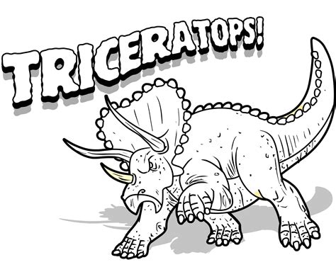 Triceratops Coloring Page