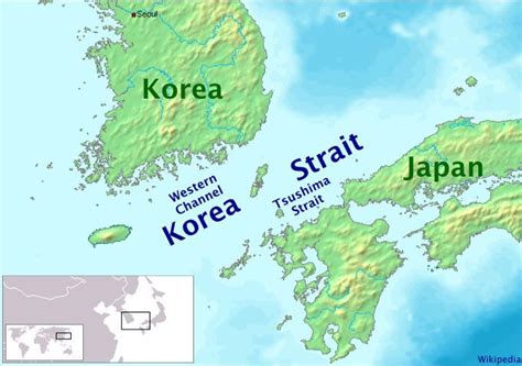 Map of Tsushima Strait