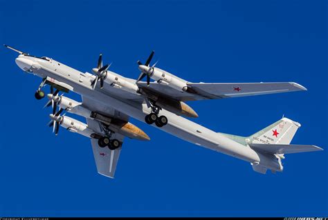 Tu-95 Bomber in Flight