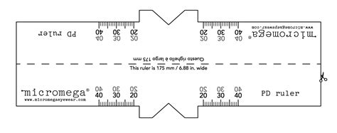 Types of Printable PD Ruler Template