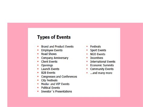 Types of Events in Missoula