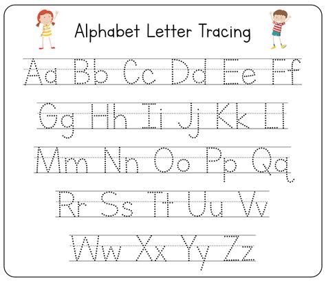 Types of Free Letter Tracing Printables