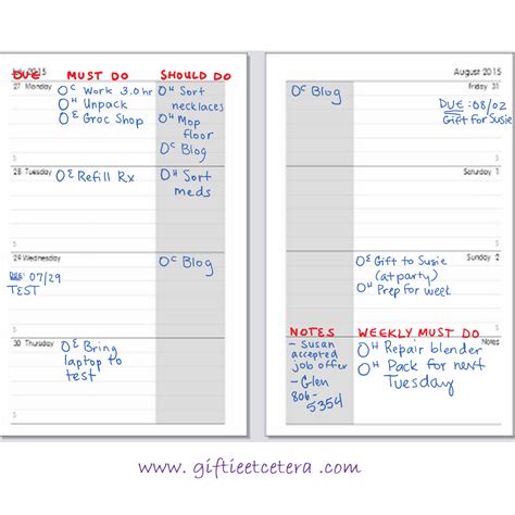 Types of Weekly Planners