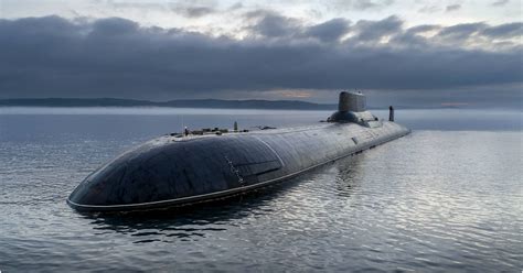 Typhoon-class submarine in port