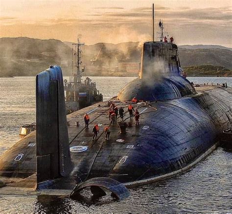 Typhoon-class submarine at sea