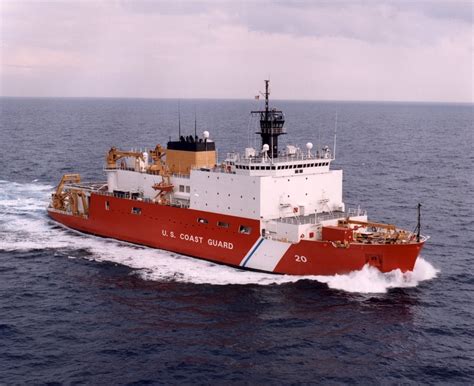 US Coast Guard Cutter Healy sailing through icy waters