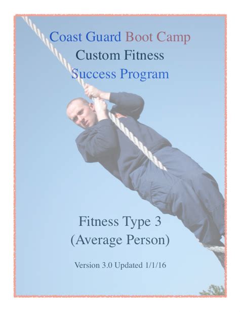 US Coast Guard Fitness Guidelines