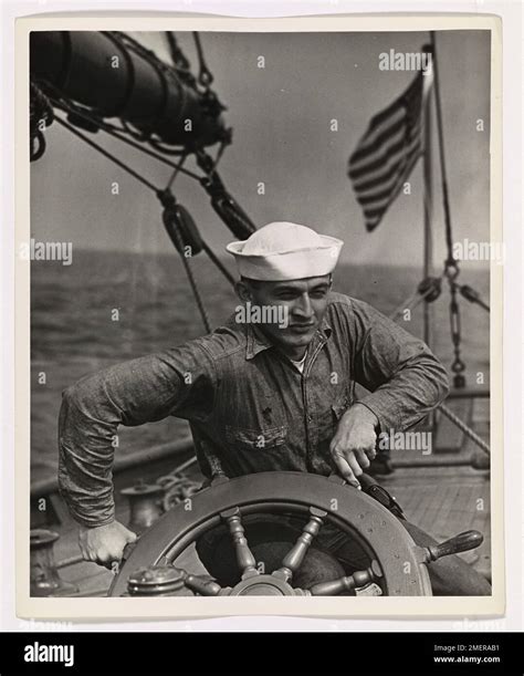 US Coast Guard Helmsman at the helm