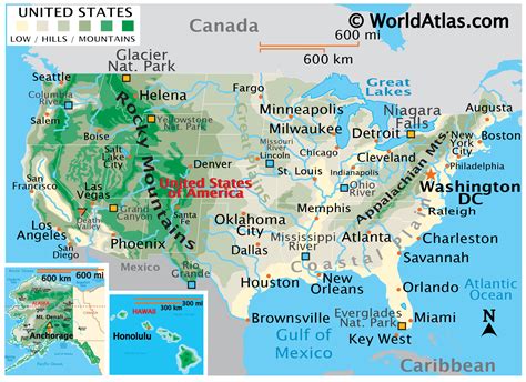 Description of US Geographical Features