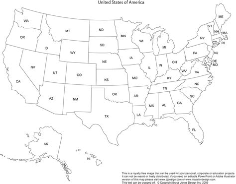 US Map Printable 4