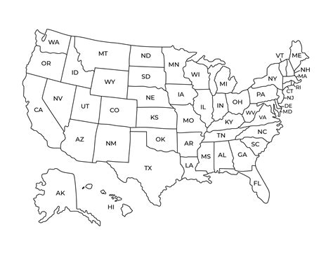 US Map Printable 9