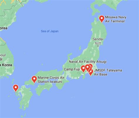 US Navy Bases in Japan