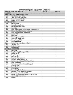 US Navy OCS Application Checklist