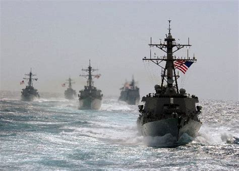 US Navy Ships at Sea