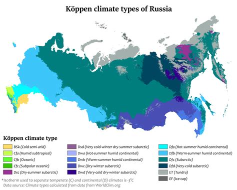 US Russia Climate Map