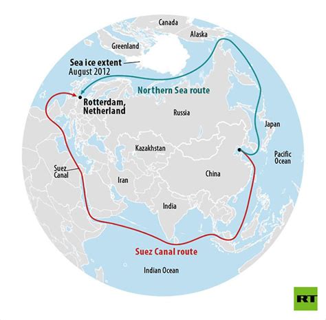 US Russia Shipping Map