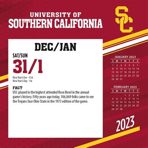 USC Calendar Registration