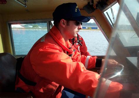 USCG Helmsman in action