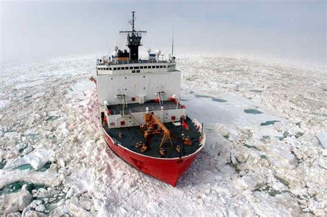 USCGC Healy sailing through ice