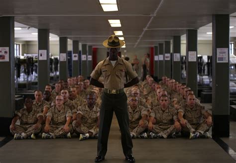 USMC Boot Camp Recruits Gearing Up