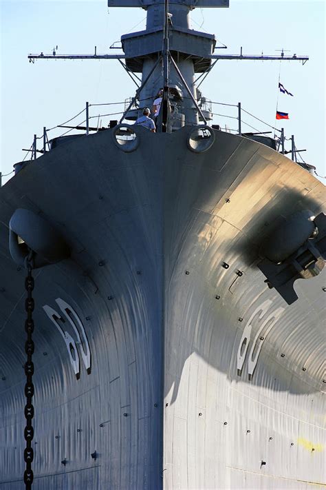 USS Alabama bow