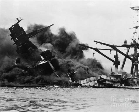 The USS Arizona sinking