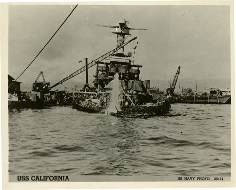 USS California (BB-44) damaged