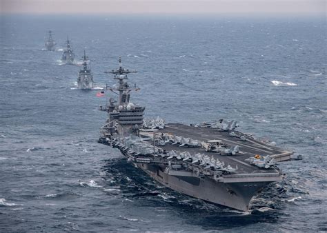 USS Carl Vinson and its escort ships