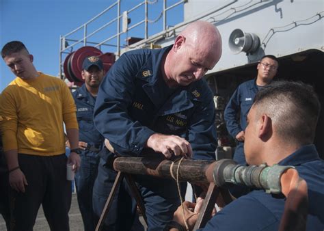 USS Emory S. Land crew at work