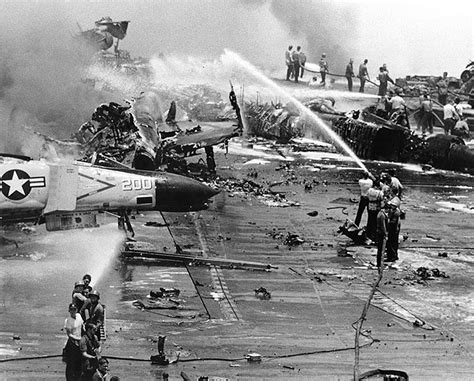 USS Forrestal Fire Image 7