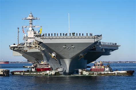 USS Gerald R. Ford undergoing maintenance