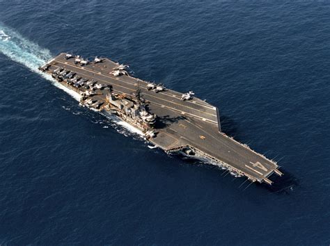 USS Midway Aircraft Carrier At Sea