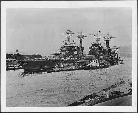 USS West Virginia damage after Pearl Harbor attack