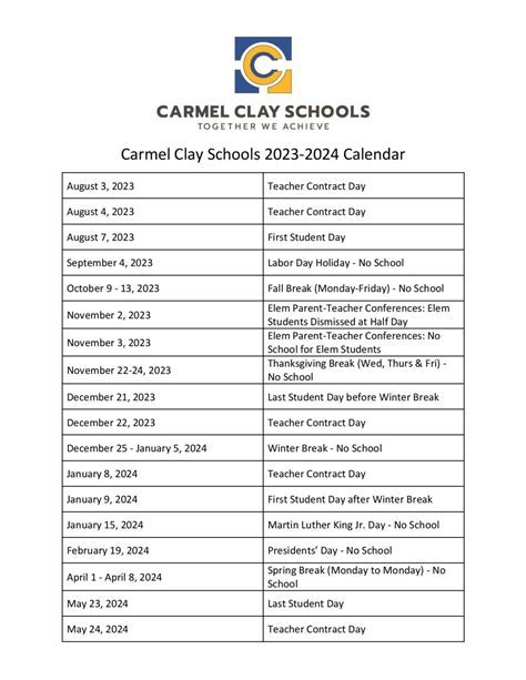 Understanding Clay Schools Calendar