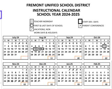 Understanding FUSD Calendar