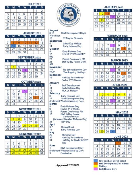 Union County Schools Calendar