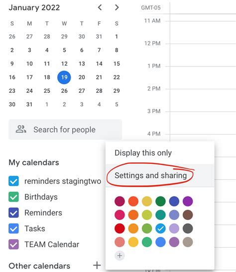 Using Calendar Sharing and Permissions