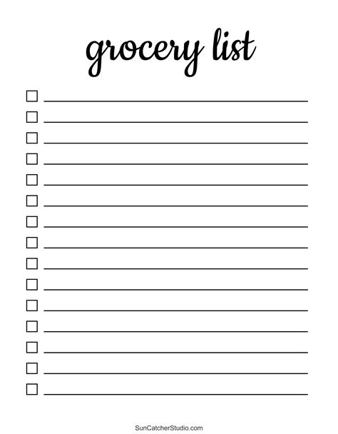 Using Grocery List Printable Template Effectively