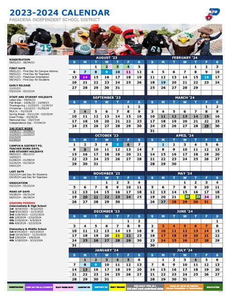 Using Pasadena ISD Calendar to Plan Ahead