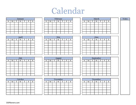 Using Your Free Printable Annual Calendar