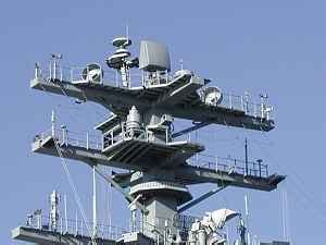 The USS Nimitz radar system in operation