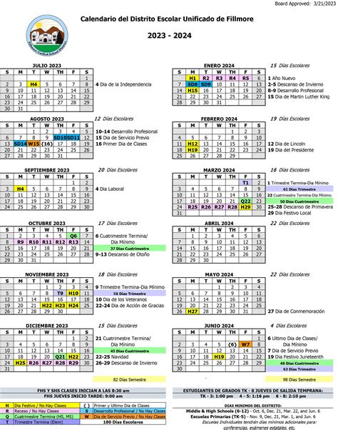 Ventura USD School Calendar Image 1