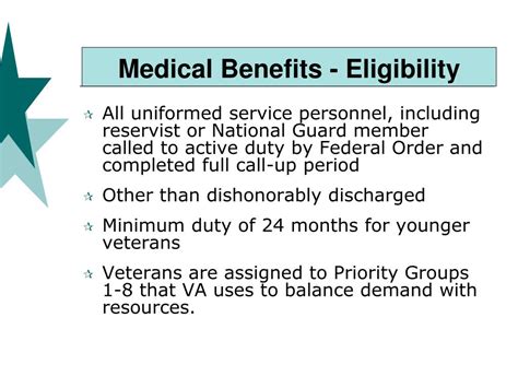 Veterans benefits eligibility