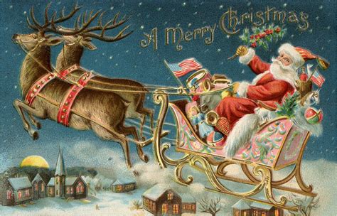 Vintage Santa Sleigh Pictures