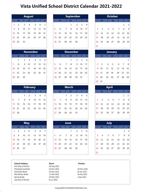 Vista Unified Calendar Overview