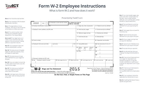 Description of W2 Form Guide