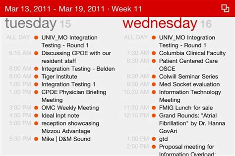 WPI Calendar Events